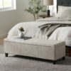 Glouster - Contemporary Storage Ottoman V2 With Upholstered Fabric - Sand - Image 9