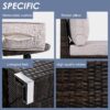 9 Pieces Outdoor Half-Moon Patio Sofa Set, Round Sofa Set, Modern Style Sofa - Brown / Beige - Image 3