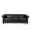 3 Seater Contemporary Design Sofa - Black - Image 4