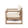 4 Pieces Acacia Wood Patio Furniture Set, Outdoor Furniture With Coffee Table, Patio Conversation Set Deep Seating With Soft Cushion, Porch Chairs For Backyard Porch Balcony - Brown Wash / Beige - Image 10