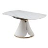 Fashion Modern Sintered Stone Dining Table With Multi Functional Retractable Design - White - Image 5