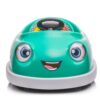 Bumper Car For Kids, 12V Dual Drive 1-6 Years Old Children's Electric Car With Pushrod Dinner Plate USB Bt Music Rocking Horse Mode Anti-Collision Bumper Ride On Car - Green - Image 13