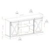 Farmhouse Sliding X Barn Door 58" TV Stand For 65" TVs - Gray Wash - Image 6