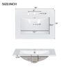 Freestanding Bathroom Vanity Combo With Ceramic Sink Shaker Style Vanities 2 Doors And 2 Drawers - Black - Image 13