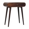 Mini Dressing Table With Foldable Mirror - Walnut - Image 2