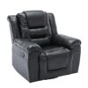 360° swivel And Rocking Home Theater Recliner Manual Recliner Chair With Wide Armrest For Living Room - Black - Image 10
