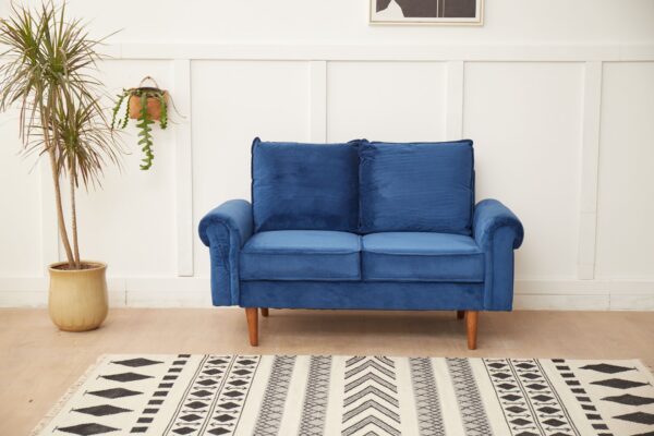 Stationary Loveseat - Space Blue