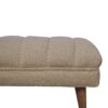 Boucle Puffer Bench - Beige - Image 6