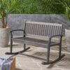 Baxter - Rocking Loveseat - Dark Gray - Image 7
