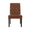 Broxton - Tuft Dining Rolltop Chair (Set of 2), Contemporary Design - Light Brown - Image 5
