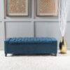 Guernsey - Ottoman Fabric Storage With Tufted Top - Navy Blue - Image 4