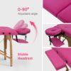 Massage Table Portable Massage Bed Lash Bed With Carrying Case Spa Table Height Adjustable, Salon Bed Face Cradle Bed - Rose - Image 6