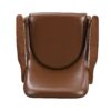 Accent Chair With Cushioned Seat, Brass Tipped Legs - Dark Brown - Image 14