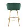 Claire - Contemporary / Glam Counter Stool (Set of 2) - Gold / Green - Image 5