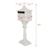 Cast Aluminum Mail Box, Postal Box, Mailbox - White - Image 11