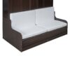 Queen Size Murphy Wall Bed With Cushion, Space Saving Design, And Construction - Espresso - Image 9