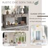 Hearth & Haven Clara - Console Table With Storage Drawers And Bottom Shelf Wash - Gray Wash - Image 7