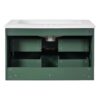 Wall Mounted Bathroom Vanity With Resin Sink, Floating Bathroom Storage Cabinet With 2 Drawers, Bathroom Cabinet - Green - Image 15