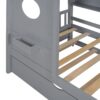 Twin Size House Bed With Trundle, Modern Design For Kids With Storage Shlef - Gray - Image 12