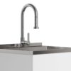 Metro - Laundry Cabinet With Faucet And Stainless Steel Sink - White - Image 6