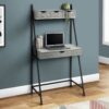 Computer Desk For Home Office, Laptop, Leaning, Storage Drawers, Contemporary & Modern - Gray - Image 4