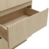 Fluted 6 Drawers Dresser, Double Dresser Chest Of Drawers, Modern Chest Of Drawers With LED, Drawer Organizer For Bedroom, Living Room, Hallway - Natural - Image 19