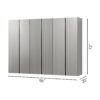 Nova - Series Garage Cabinet Set D, 3 Piece, Soft Closing, Wall Mounted - Metallic Gray - Image 6