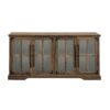 Modern Farmhouse Windowpane Glass Door TV Stand For TVs Up To 65" - Rustic Oak - Image 5