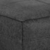Brody - Large Square Coffee Table Pouf - Distressed Black - Image 2