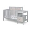 Connelly - 4 In 1 Crib and Changer Combo - Gray, Rockport Gray - Image 2