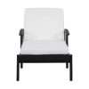 Jason - Chaise Lounge Adjustable Acacia Wood Outdoor Furniture - Black White - Image 10