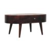 Rounded Coffee Table - Walnut - Image 9