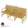 1 Piece Indoor / Outdoor 3 Seater Sofa, UV Resistant, Waterproof And Durable - Brick Yellow - Image 3