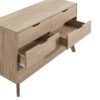 Nordica - 6 Drawer Master Dresser With Interlock Drawer Feature Drawer Slide And Interlock Pre-Assembly, Wide Dressers For Bedroom 6 Deep Drawers For Closet Organizer - Natural Oak - Image 5