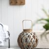Decorative Lantern With Handle, Wooden Lantern For Indoor Outdoor, Home Garden, Wedding - Silver - Image 3
