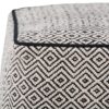 Brynn - Square Pouf - Patterned Black / Natural - Image 2