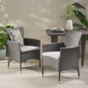 Dimensional Outdoor Dining Chair With Cushion Seat And Iron Frame (Set of 2) - Gray - Image 9