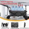 Utility Park Garden Cart Tool Customized Color Folding Camping Trolley Outdoor Picnic Beach Wagon - Black - Image 10