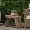 Temptation - Outdoor Foldable Side Table With Slat Design - Gray - Image 4