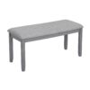 6 Pieces Kitchen Dining Set, Rectangular Wooden Dining Table With 4 Upholstered Chairs And A Bench, Dining Table Set For 6 People, Living Room, Home Bar And Kitchen - Gray - Image 10