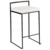 Fuji - Contemporary Stackable Counter Stool (Set of 3) - Black / White - Image 2