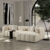 Beatrice - Modern Tufted Right Sectional Sofa - Ivory - Image 7