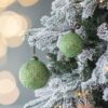 Christmas Ball Ornaments, Glass Decorative Hanging Ball Christmas Tree Ornaments For Holiday Party Decorations (Set of 12) - Green - Image 4