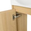 Modern 16" Bathroom Vanity Sink Combo With Ceramic Sink And Cabinet For Small Spaces - Oak - Image 22