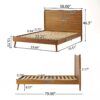 Okioki - Mid Century Wood Bed Full - Natural - Image 3