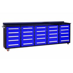 Workbench With Storage Drawers (25 Drawers) - Blue