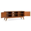 Draper - Mid Century Low TV Media Stand - Teak Brown - Image 3