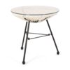 Nusa - Side Table With Tempered Glass Top And Polyethylene Rattan Base - White - Image 8