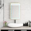 Rectangle Medicine Cabinet Mirror Bathroom Mirror With Storage Wall Mounted Medicine Mirror Cabinet With LED - Gold - Image 9