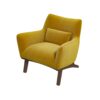 Brayden - Lounge Chair - Velvet - Brown / Gold / Yellow - Image 2